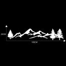 2 PCS D-791 Mountain Forest Car Sticker SUV Off-Road Vehicle Body Sticker Rear Windshield Car Sticker (White)