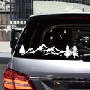 2 PCS D-791 Mountain Forest Car Sticker SUV Off-Road Vehicle Body Sticker Rear Windshield Car Sticker (White)