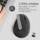 DELUX M618C 6 Keys 1600 DPI RGB Vertical Wireless Bluetooth Dual Mode Mouse(White)