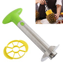 Stainless Steel Pineapple Peeler Slicers Fruit Cutter Kitchen Tools(Fruit Green handle)