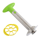 Stainless Steel Pineapple Peeler Slicers Fruit Cutter Kitchen Tools(Fruit Green handle)