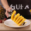 Stainless Steel Pineapple Peeler Slicers Fruit Cutter Kitchen Tools(Fruit Green handle)