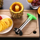 Stainless Steel Pineapple Peeler Slicers Fruit Cutter Kitchen Tools(Fruit Green handle)
