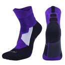 2 Pairs Antibacterial Terry Socks Basketball Socks Men And Women Adult Sports Socks, Size: L 39-42 Yards(Purple)