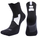 2 Pairs Antibacterial Terry Socks Basketball Socks Men And Women Adult Sports Socks, Size: XL 43-45 Yards(Black)