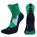 2 Pairs Antibacterial Terry Socks Basketball Socks Men And Women Adult Sports Socks, Size: XL 43-45 Yards(Green)