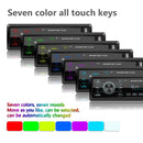 A2818 Car Bluetooth Speakerphone Car MP3 Player Function Touch Double U Disk Colorful Lights Radio, Specification: Standard