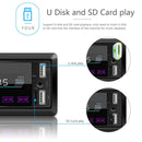 A2818 Car Bluetooth Speakerphone Car MP3 Player Function Touch Double U Disk Colorful Lights Radio, Specification: Standard