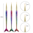 5 PCS Manicure Smudge Pen Gradient Mermaid Painted Phototherapy Drawing Pen(9cm Hook Line Pen)