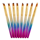 8 In 1 Nail Art Flower Pen Painted Pen Rainbow Gradient French Phototherapy Nail Pen(Flower Petal Pen)