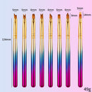 8 In 1 Nail Art Flower Pen Painted Pen Rainbow Gradient French Phototherapy Nail Pen(Flower Petal Pen)