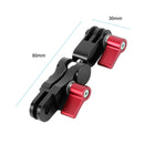 Aluminium Alloy 360 Degree Rotating Mount Adapter Adjustable Arm Connector for GoPro HERO10 Black / HERO9 Black / HERO8 Black /7 /6 /5 /5 Session /4 Session /4 /3+ /3 /2 /1, DJI Osmo Action, Xiaoyi and Other Action Cameras(Red)