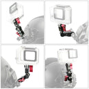 Aluminium Alloy 360 Degree Rotating Mount Adapter Adjustable Arm Connector for GoPro HERO10 Black / HERO9 Black / HERO8 Black /7 /6 /5 /5 Session /4 Session /4 /3+ /3 /2 /1, DJI Osmo Action, Xiaoyi and Other Action Cameras(Red)