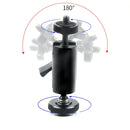 Type A Magic Arm Dual BallHead Cold Shoe 1/4 Inch Mount Adapter for GoPro HERO10 Black / HERO9 Black / HERO8 Black /7 /6 /5 /5 Session /4 Session /4 /3+ /3 /2 /1, DJI Osmo Action, Xiaoyi and Other Action Cameras