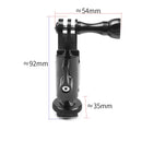 Type B Magic Arm Dual BallHead Cold Shoe 1/4 Inch Mount Adapter for GoPro HERO10 Black / HERO9 Black / HERO8 Black /7 /6 /5 /5 Session /4 Session /4 /3+ /3 /2 /1, DJI Osmo Action, Xiaoyi and Other Action Cameras