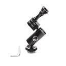 Type B Magic Arm Dual BallHead Cold Shoe 1/4 Inch Mount Adapter for GoPro HERO10 Black / HERO9 Black / HERO8 Black /7 /6 /5 /5 Session /4 Session /4 /3+ /3 /2 /1, DJI Osmo Action, Xiaoyi and Other Action Cameras