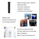 2 PCS Plastic Nylon Single Rod Holder Single Tube Rod Holder Marine Yacht Rod Barrel(White)