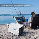 2 PCS Plastic Nylon Single Rod Holder Single Tube Rod Holder Marine Yacht Rod Barrel(White)