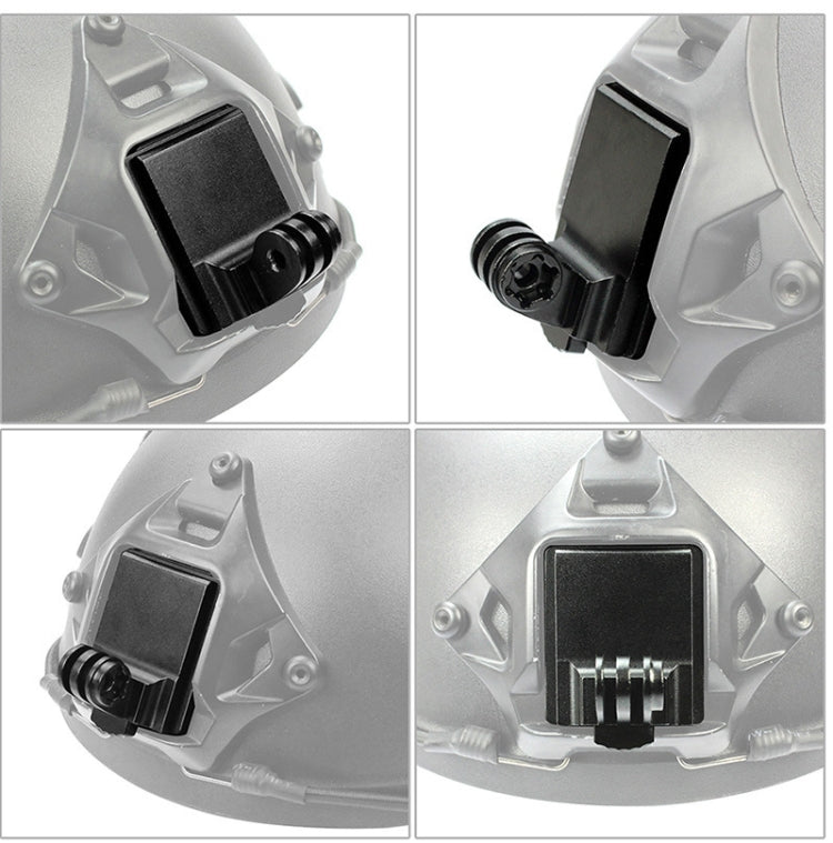 Upgraded Version Helmet Base Adapter Fixed Mount Hunting CS NVG Bracket for GoPro HERO10 Black / HERO9 Black /HERO8 Black /7 /6 /5 /5 Session /4 Session /4 /3+ /3 /2 /1, DJI Osmo Action, Xiaoyi And Other Action Cameras