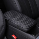 3 PCS Leather Car Universal Central Armrests Pad Anti-Slip Armrest Box Mat(Black)