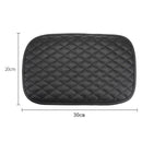 3 PCS Leather Car Universal Central Armrests Pad Anti-Slip Armrest Box Mat(Black)