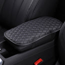 3 PCS Leather Car Universal Central Armrests Pad Anti-Slip Armrest Box Mat(Black)