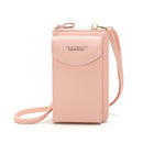 Kelly Belly B8591 Women Mobile Phone Bag Messenger Bag Long Type PU Shoulder Bag Multi-Purpose Coin Purse(Brown)