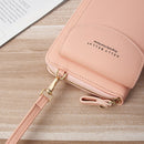 Kelly Belly B8591 Women Mobile Phone Bag Messenger Bag Long Type PU Shoulder Bag Multi-Purpose Coin Purse(Black)