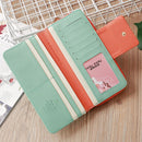 Flying Bird Two Fold Wallet Lady Long Wallet Zipper Mobile Phone Bag Large Capacity Card Holder(Pink)