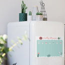 2 PCS Simple Magnetic Calendar Table Notepad Refrigerator Sticker Erasable Message Board Magnetic Sticker(Ambiguous Beast)
