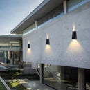 2 PCS N771 Solar Wall Light Up And Down Lights Outdoor Wall Lights Garden Light(Warm+White Light)