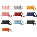 BATSIOE Ladies Mobile Phone Bag Large Capacity Diagonal Cross Bag Horizontal Lychee Pattern Wallet(Pink)