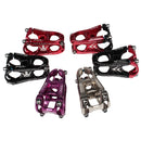 KRSEC CNC Ultra Light Short-Handed Mountain Bike Aluminum Alloy 50mm Riser, Colour: Full Red