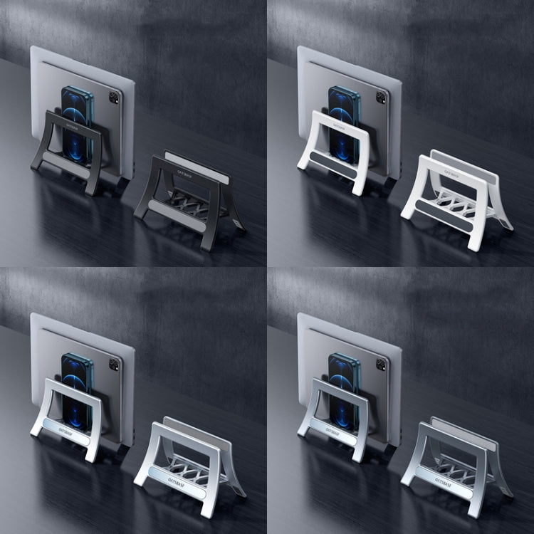 Oatsbasf 03671 Multifunctional Computer Tablet Cellphone Storage Bracket, Colour: Deluxe Version (Gray)