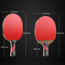 HUIESON HS-LX Six Star 5-Layer Chicken Wing Tip + 2 Layer Carbon Double Side Continuous Table Tennis Single Racket(Pen Hold Grip Racket)