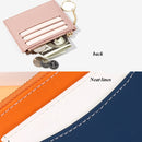 3 PCS Men And Women Portable Simple Card Holder Coin Purse PU Wallet With Keychain(Coffee)