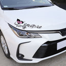 2 Pairs R729 Butterfly Flower Car Sticker Butterfly Love Flower Personality Engine Cover Body Decorative Sticker(Red)