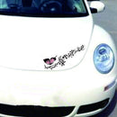 2 Pairs R729 Butterfly Flower Car Sticker Butterfly Love Flower Personality Engine Cover Body Decorative Sticker(Red)