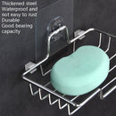 4 PCS Stainless Steel Wall-Mounted Bathroom Soap Storage Rack, Style: Single Layer With Sticker