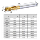 10 PCS/Set High-Speed Steel And Aluminum End Face Milling Cutter With Straight Shank Titanium-Plated Milling Cutter