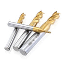 10 PCS/Set High-Speed Steel And Aluminum End Face Milling Cutter With Straight Shank Titanium-Plated Milling Cutter