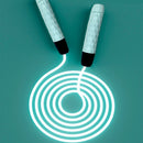 LED Transparent Optical Fiber Adjustable Jump Rope Male And Female Fitness Fluorescent Jump Rope(Matte Green )