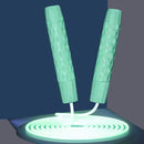 LED Transparent Optical Fiber Adjustable Jump Rope Male And Female Fitness Fluorescent Jump Rope(Glossy Green)