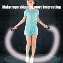 LED Transparent Optical Fiber Adjustable Jump Rope Male And Female Fitness Fluorescent Jump Rope(Matte Pink )