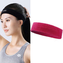 2 PCS Enochle Sports Sweat-Absorbent Headband Combed Cotton Knitted Sweatband(Rose Red)