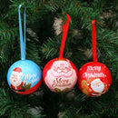 5 PCS Christmas Decorations Christmas Balls Candy Jars Christmas Tree Pendants(Red Santa Claus)