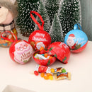 5 PCS Christmas Decorations Christmas Balls Candy Jars Christmas Tree Pendants(Red Santa Claus)
