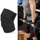 2 PCS Nylon Four Stripes Bandage Wrapped Sports Knee Pads(All Black)