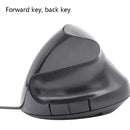 JSY-12 5 Keys USB Wired Vertical Mouse Ergonomic Wrist Brace Optical Mouse(Black)