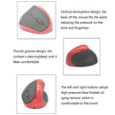 JSY-03 6 Keys Wireless Vertical Charging Mouse Ergonomic Vertical Optical Mouse(Silver Gray)